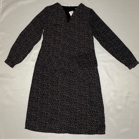 Tie V-Neck Dress - WHITE SPECKLE lined - Picture 6 of 17